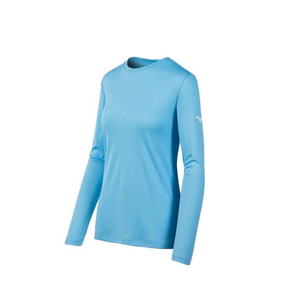 Mizuno Long Sleeve - Bayan Tişört - Açık Mavi Türkiye (HQDJUN-829)